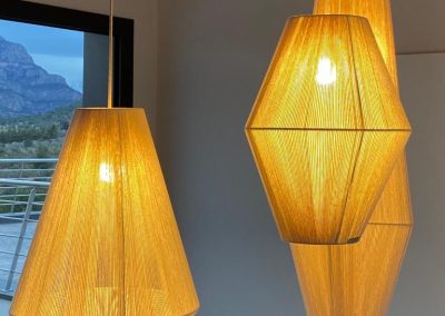 Lámparas artesanales en algodón orgánico. Lab Des Sens Atelier