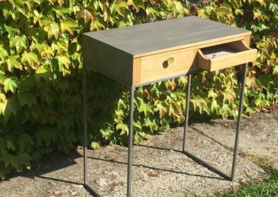 Consola castaño y hierro para Anna Interiorismo