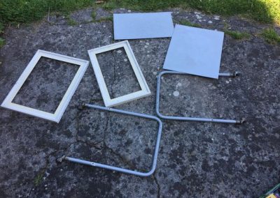 carrito-mesa-auxiliar reciclado, proceso